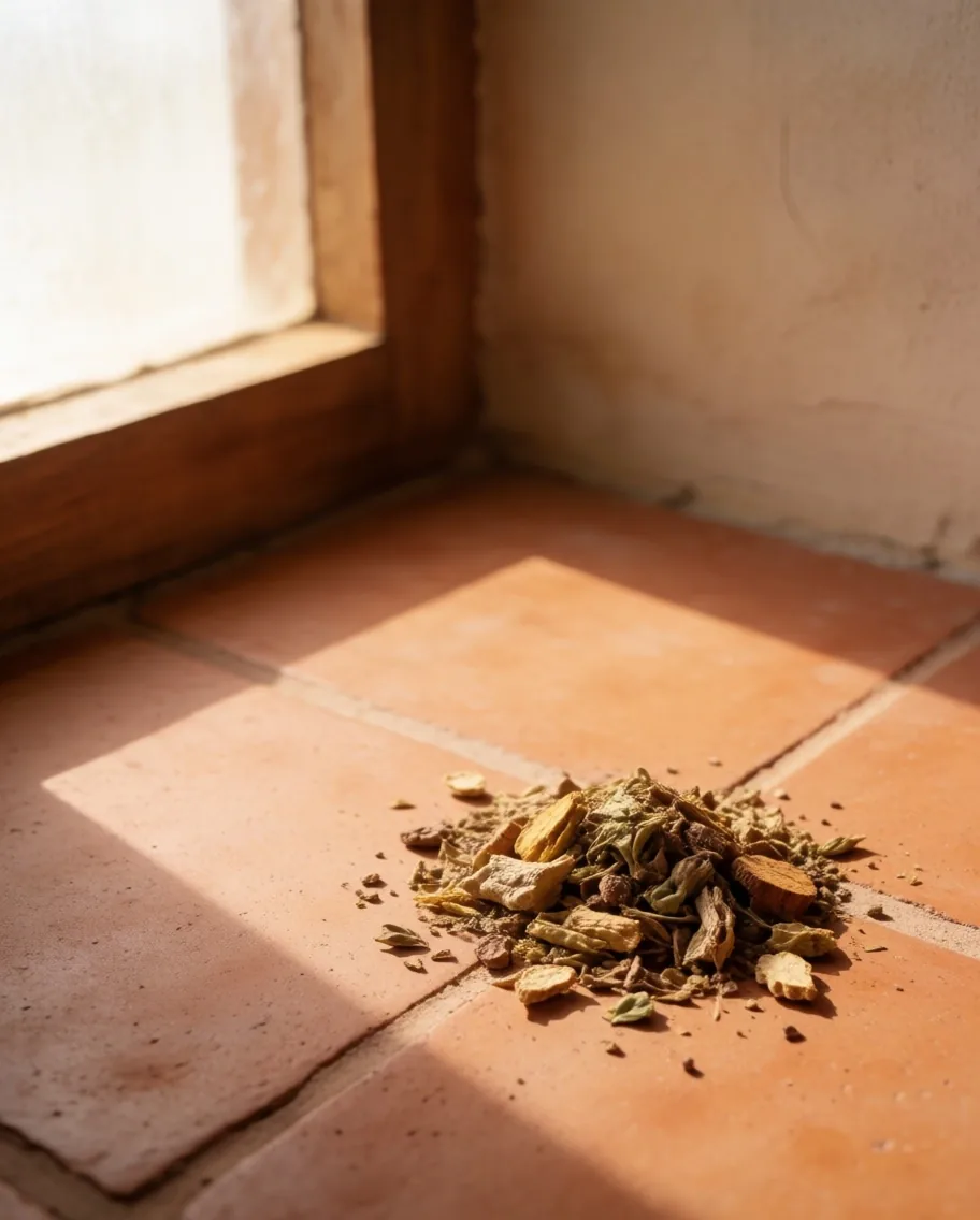 Adaptogenic herbs on paper